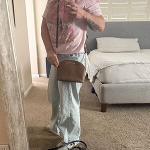 Michael Kors Brown Leather Crossbody Bag